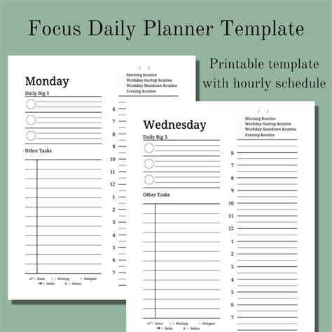Printable Downloadable Full Focus Planner Pdf
